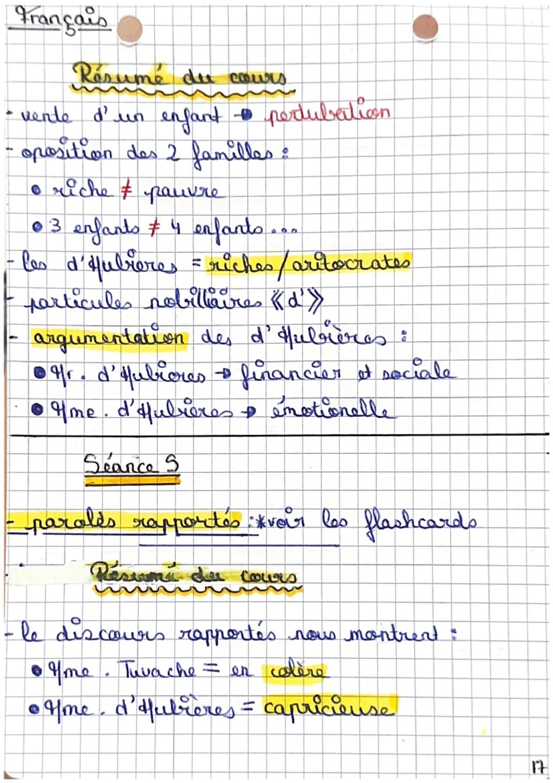 Français La nouvelle fantastique

Résumé de seance:

Seance 1

- l'incipit: début de récit qui présente persomag-
es/cadre/intrique.

Cadre 
