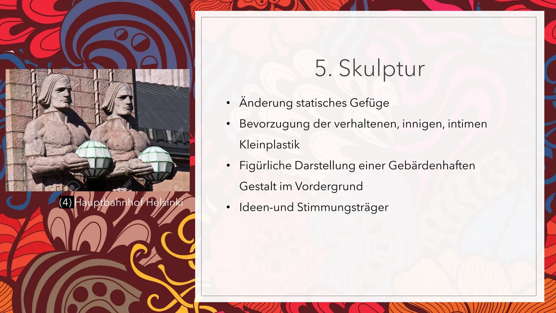 JUGENDSTIL # Gliederung

1. Entstehung

2. Lebensreformbewegung

3. Allgemeine Merkmale

4. Architektur

5. Skulptur

6. Quellen (1)

JUGEND