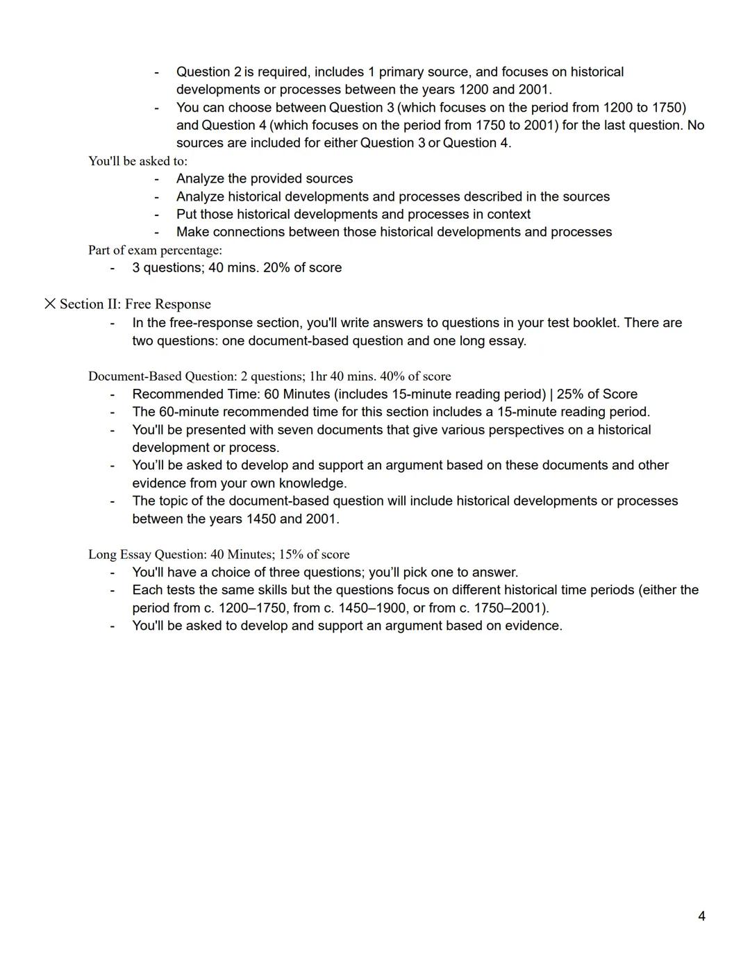 < ADVANCED PLACEMENT EXAM: HISTORY MODERN NOTES/EXAM OVERVIEW/PRACTICE >

COURSE COMPONENTS:

X Unit one: The Global Tapestry
- You'll explo
