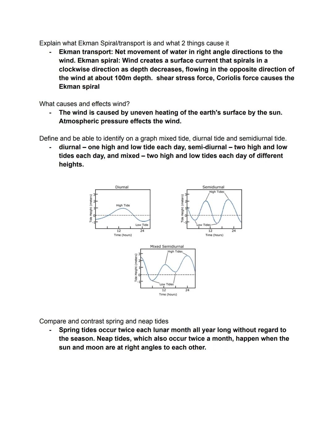 Ocean Motion and Scuba TEST Review

Describe and explain what causes the Coriolis effect?
- Caused by the Earth's rotations. This causes win