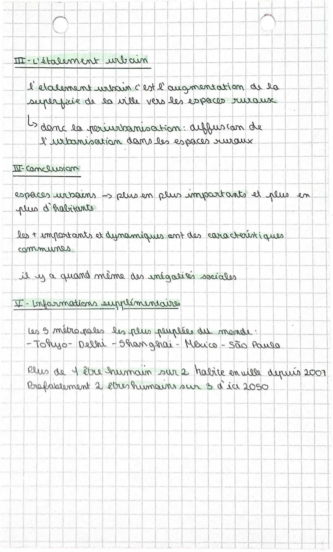 Chapitre 1: Espaces et paysages de
l'urbanisation

I-L'urbanisation

l'urbanisation dans le mande rapide
Ls plus de la maitié de la papulati