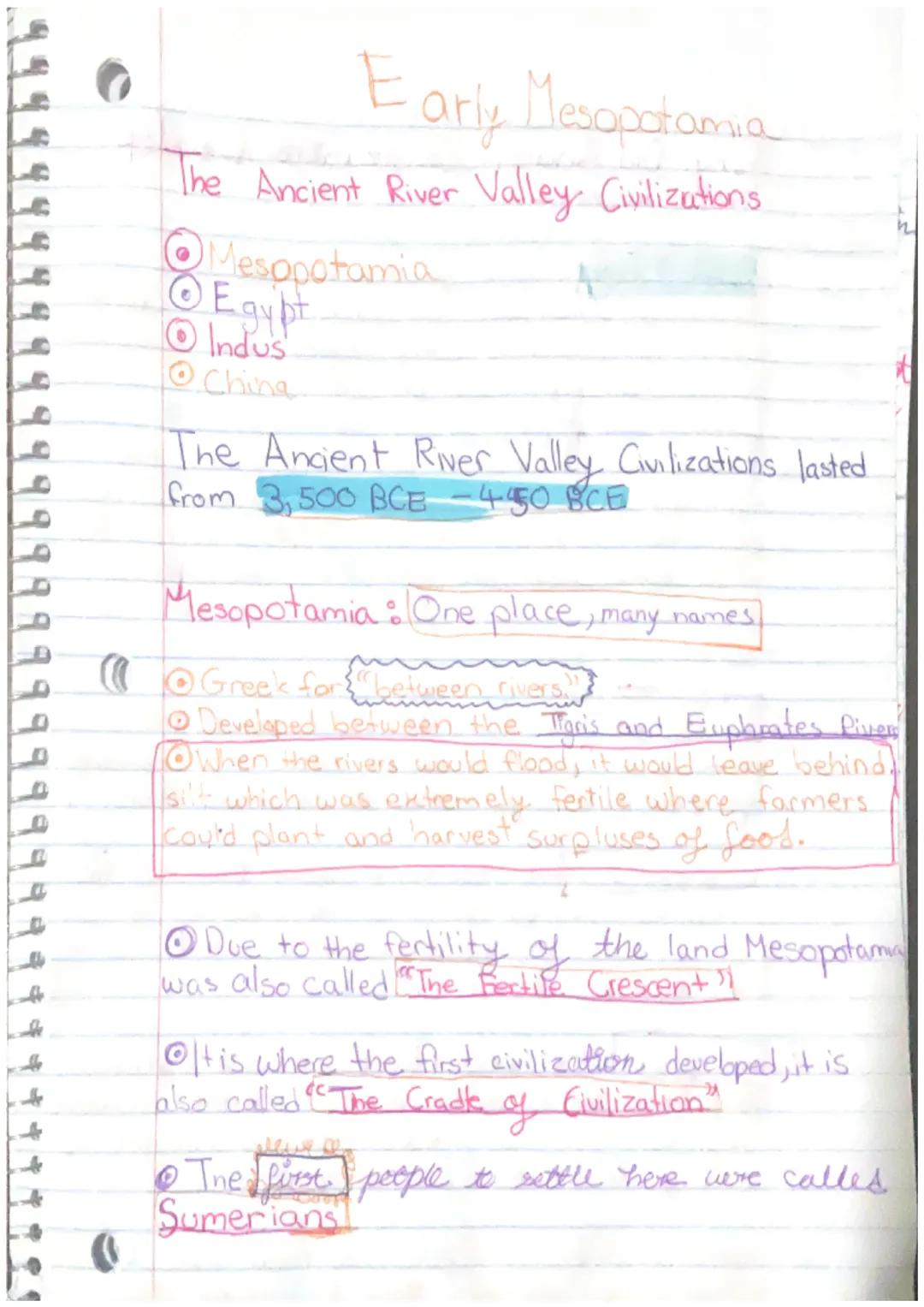 # Early Mesopotamia

# The Ancient River Valley Civilizations

- Mesopotamia
- Egypt
- Indus
- China

The Ancient River Valley Civilizations