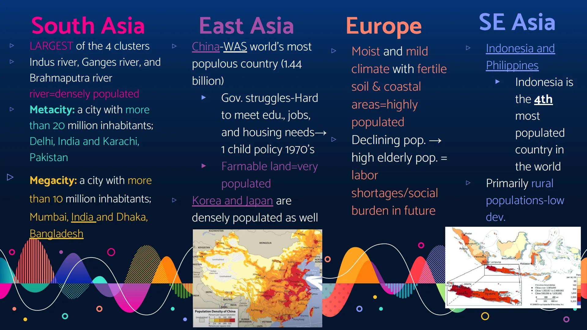 # Unit 2: Topic 1 EK's

2.1
• Physical factors (Climate, landforms, bodies of water) & human factors (culture,
economics, history, politics)