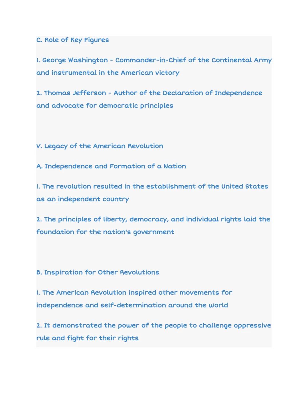 # Review of the American Revolution

Grade 8

76:

I. Introduction

A. The American Revolution was a war fought between Great Britain
and th