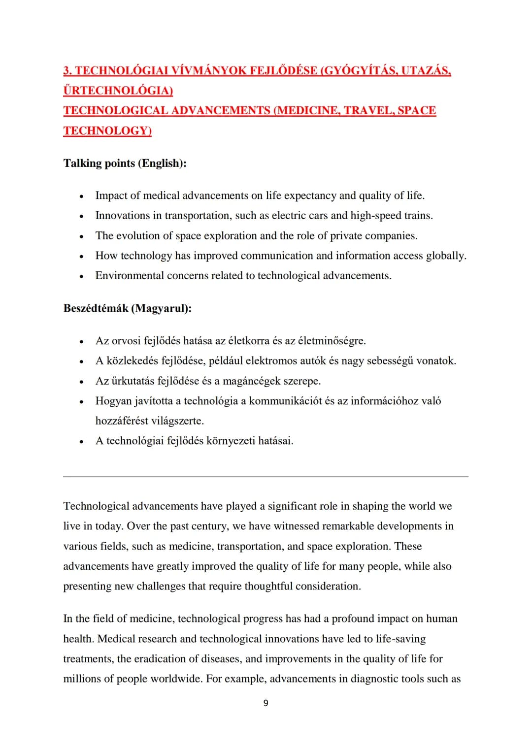 1. KÖRNYEZETI, GLOBÁLIS PROBLÉMÁK ENVIRONMENTAL AND
GLOBAL PROBLEMS
Talking points (EN):
- Types of pollution (air, water, land)
- Causes an