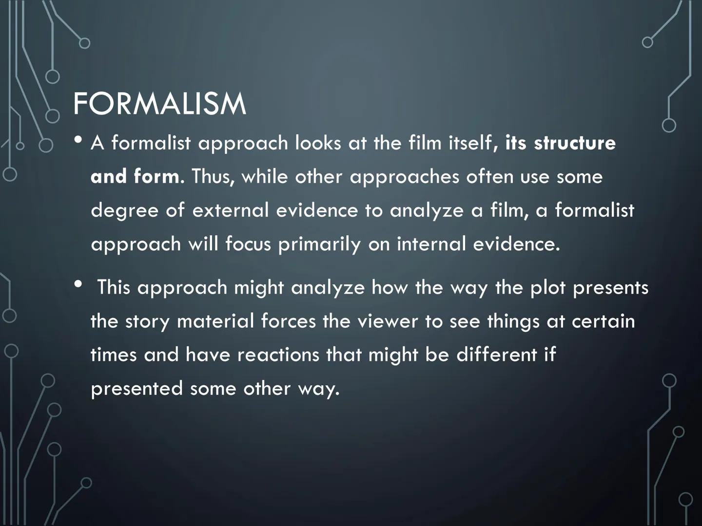 # FILM THEORIES # HISTORY OF FILM THEORY

• As the new art form of the twentieth century, film
immediately and continuously invited theoreti