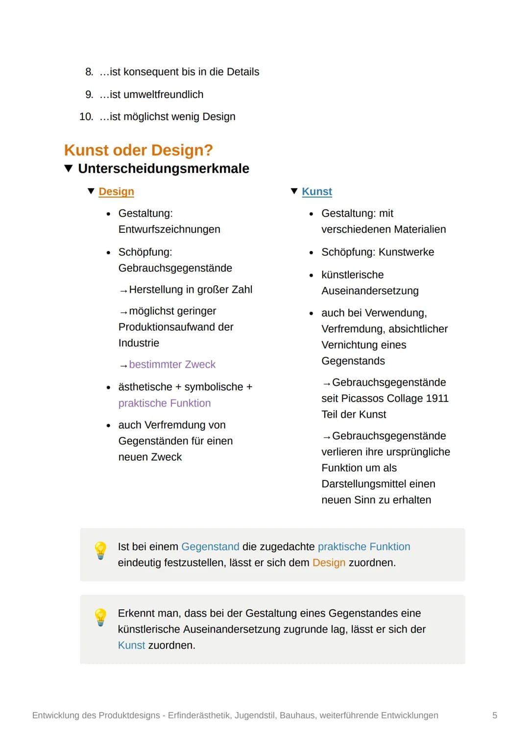 Entwicklung des
Produktdesigns -
Erfinderästhetik, Jugendstil,
Bauhaus, weiterführende
Entwicklungen

Q11/2

Das Design
▾ Definition des Des