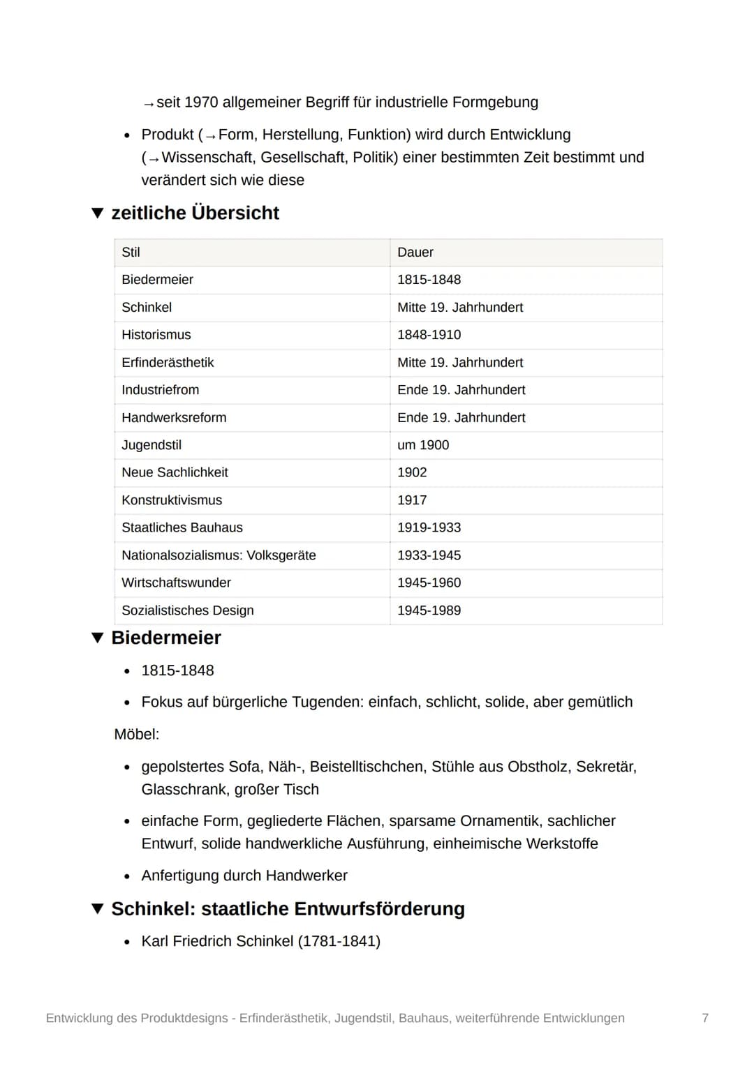Entwicklung des
Produktdesigns -
Erfinderästhetik, Jugendstil,
Bauhaus, weiterführende
Entwicklungen

Q11/2

Das Design
▾ Definition des Des