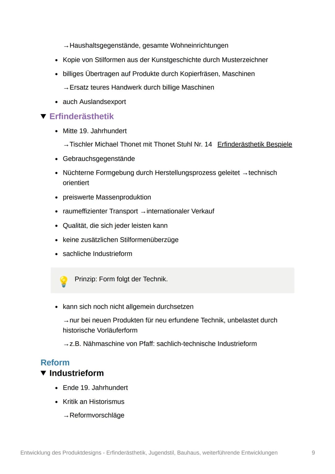 Entwicklung des
Produktdesigns -
Erfinderästhetik, Jugendstil,
Bauhaus, weiterführende
Entwicklungen

Q11/2

Das Design
▾ Definition des Des