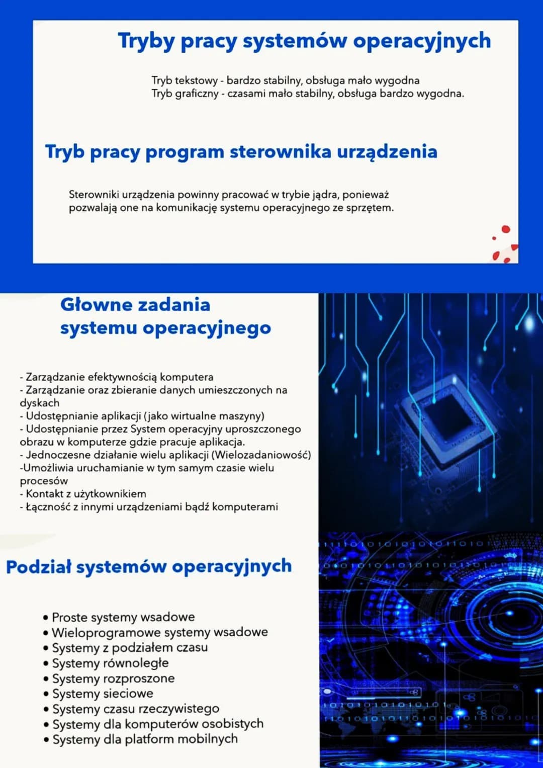 # BUDOWA SYSTEMU
OPERACYJNEGO I
JEGO ZADANIA

Co to jest system
operacyjny?

System operacyjny to program, który
działa jako pośrednik międz