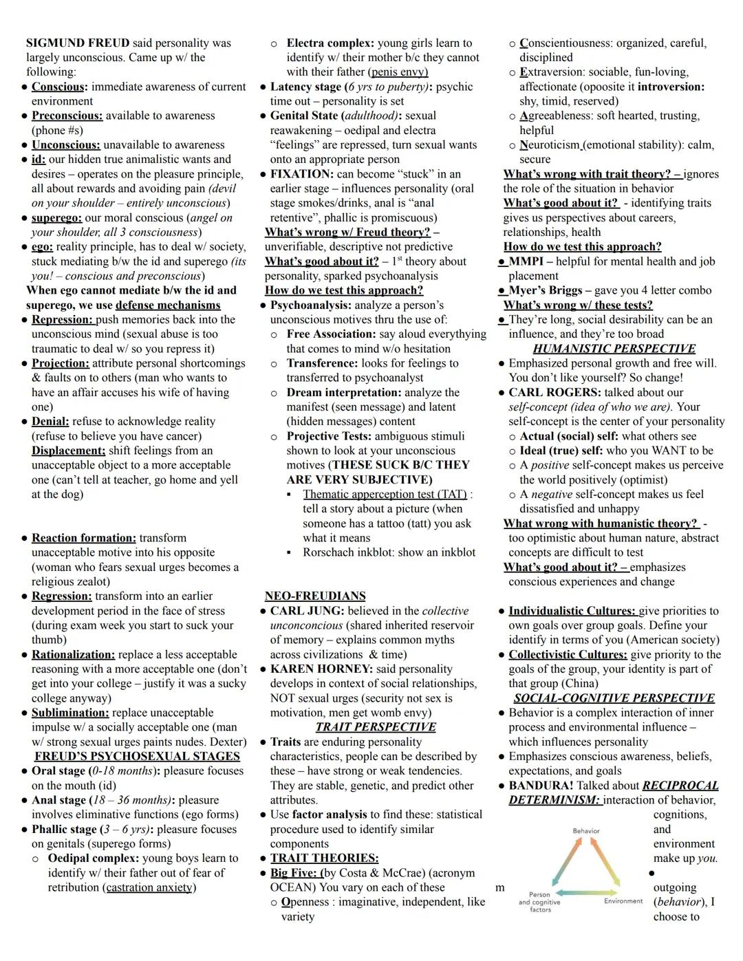 # AP Psychology Study Guide

History and Approaches
(2-4%)

• Psychology is derived from physiology
(branch of biology that deals with the
n