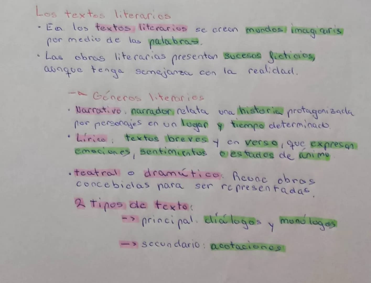 Los textos literarios
*   Ea los textos literarios se arean mundos imaginaris por medio de las palabras.
*   Las obras literarias presenton 