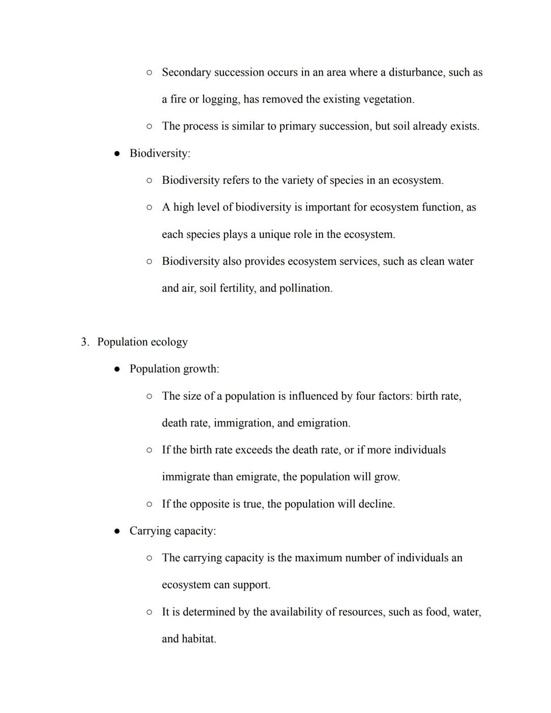AP Biology Study Guide

VIII. Ecology:

1. Ecosystems

*   Biotic and abiotic factors:

    *   Biotic factors refer to living components of