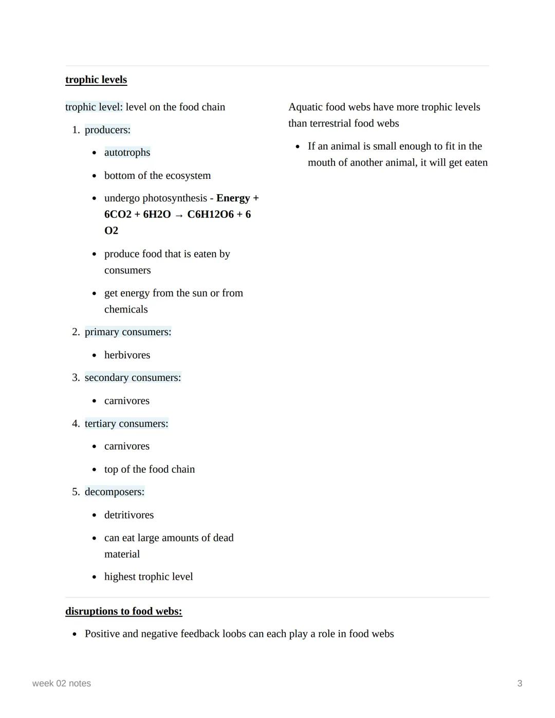 week 02 notes

Organism: Survival and reproduction, the unit
of natural selection

Population: any complete group with at least
one characte