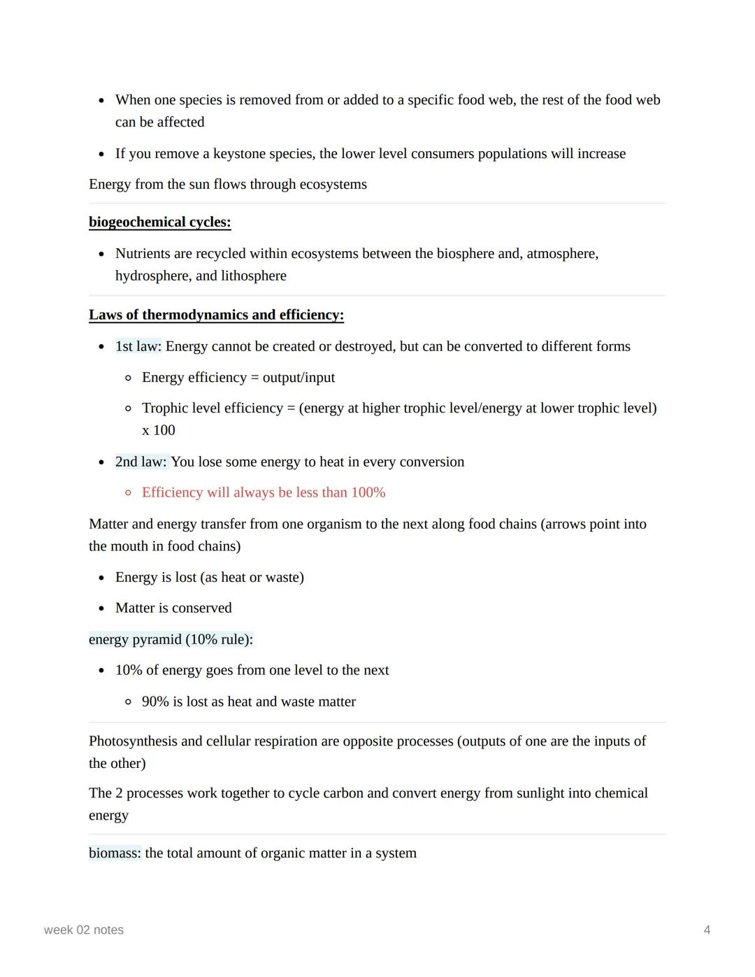 week 02 notes

Organism: Survival and reproduction, the unit
of natural selection

Population: any complete group with at least
one characte
