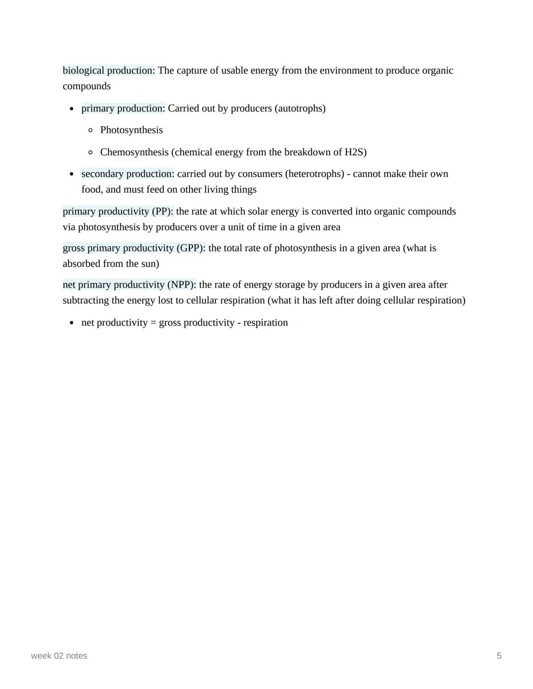 week 02 notes

Organism: Survival and reproduction, the unit
of natural selection

Population: any complete group with at least
one characte