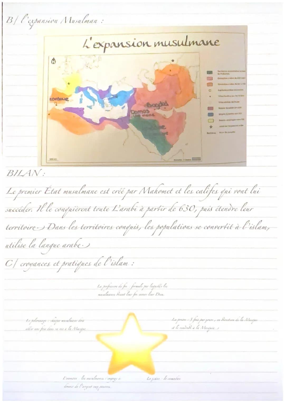 # Histoire

L'Islam, pouvoir, sociétés et culture

Au cours du VII ème siècle, une nouvelle religion monotheiste nait: l'Islam.
Islam : nom 