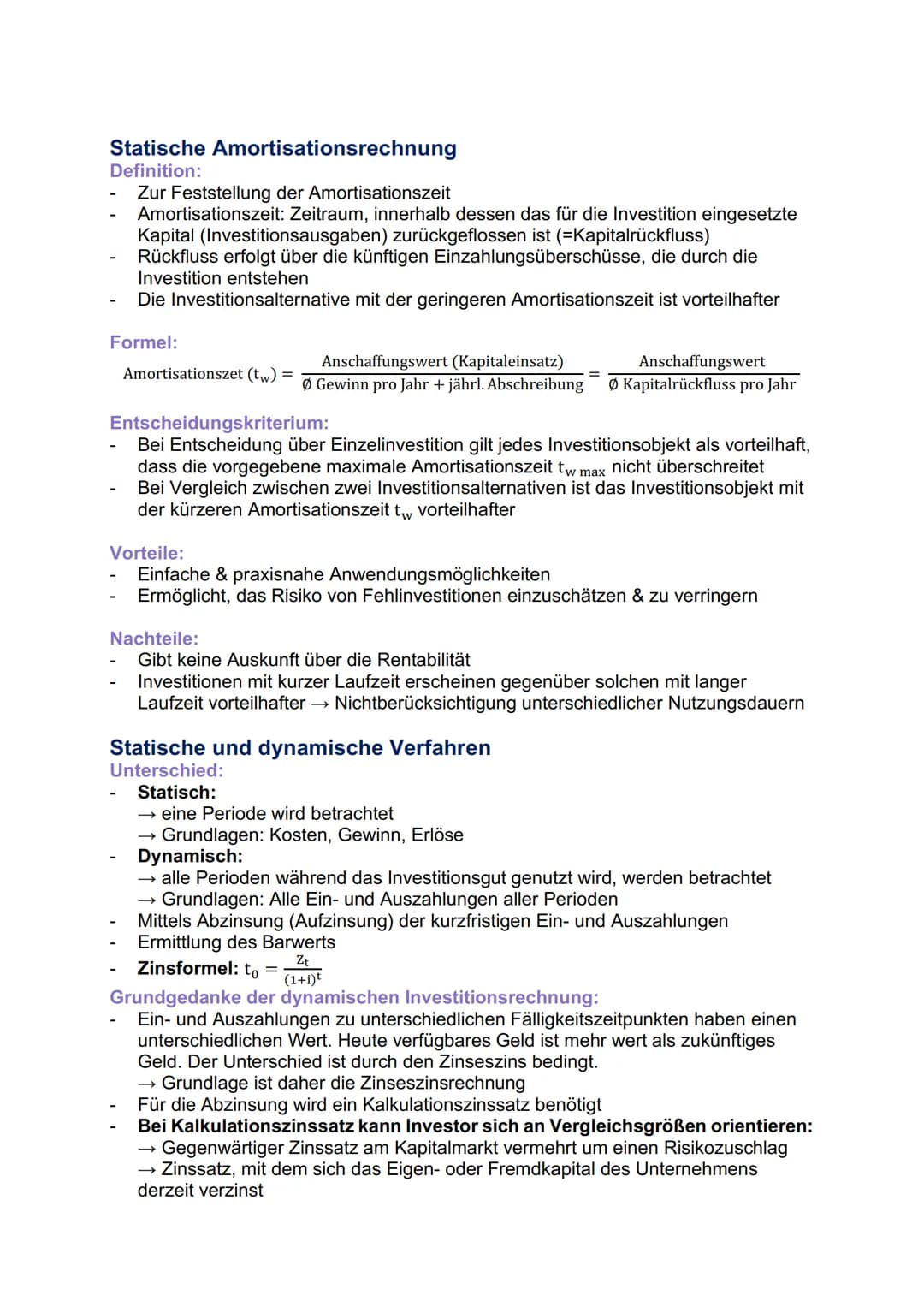 # BWL - Investition

Investitionsbegriff

Definition:

Investition ist die Verwendung finanzieller Mittel zur Beschaffung von
Vermögensgegen