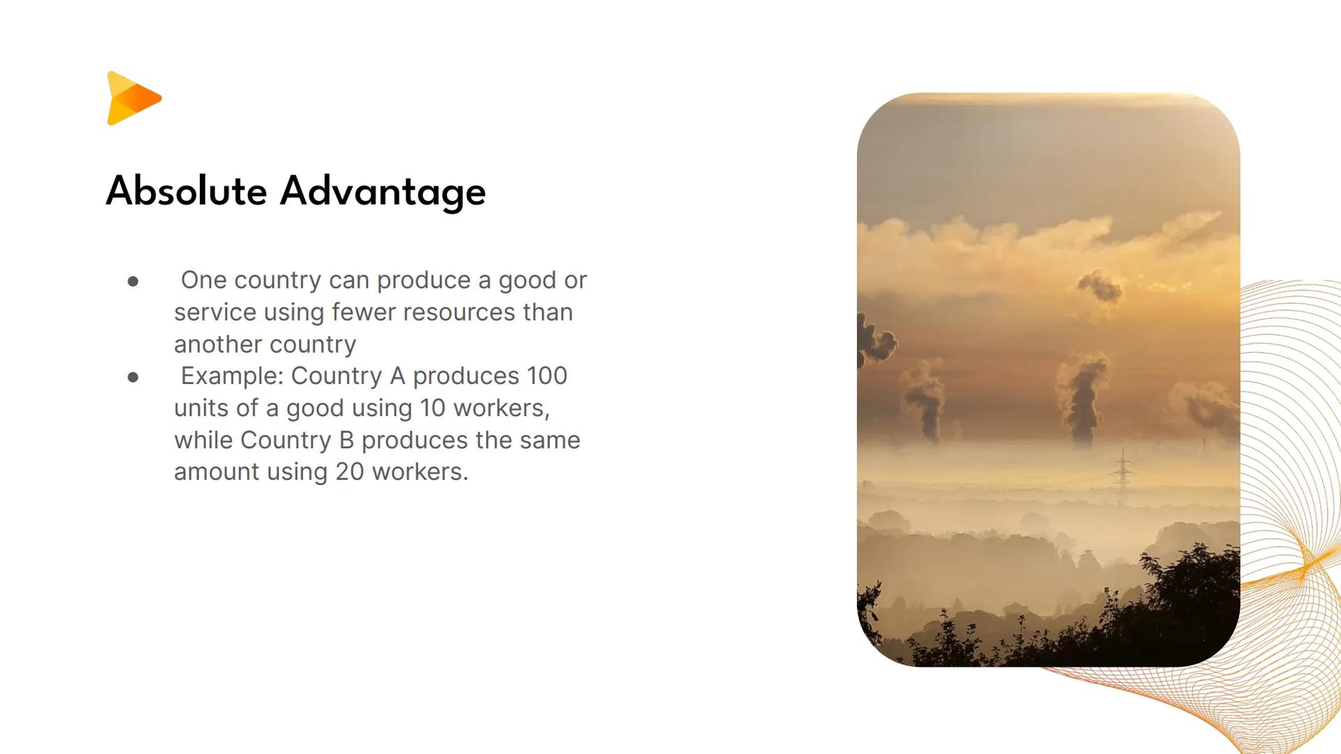 # Understanding Absolute Advantage vs. Comparative Advantage in International Trade ## Absolute Advantage

- One country can produce a good 