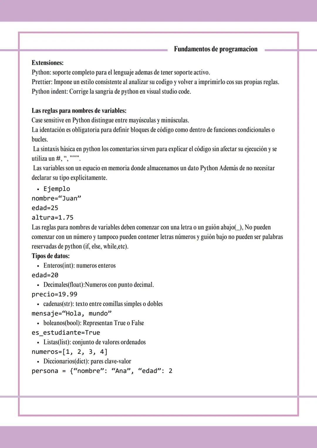 2 semestre

# Programacion
## BASICA

Todo esta diseñado, pocas cosas
estan bien diseñadas. Indice
01. Fundamentos de programacion
02. Encap