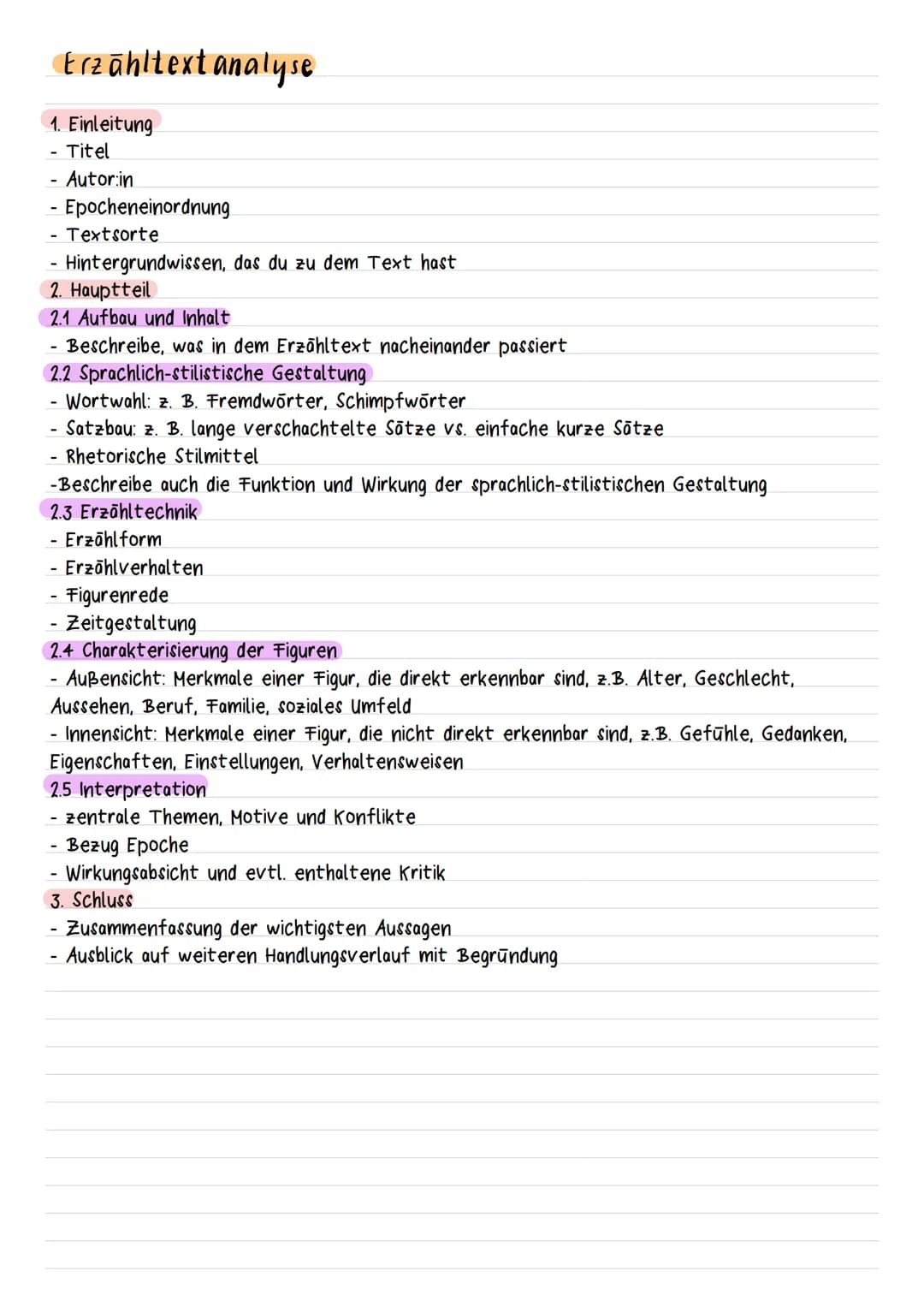 Epik # Erzähltext analyse

1. Einleitung
- Titel
- Autor:in
- Epocheneinordnung
- Textsorte
- Hintergrundwissen, das du zu dem Text hast
2. 
