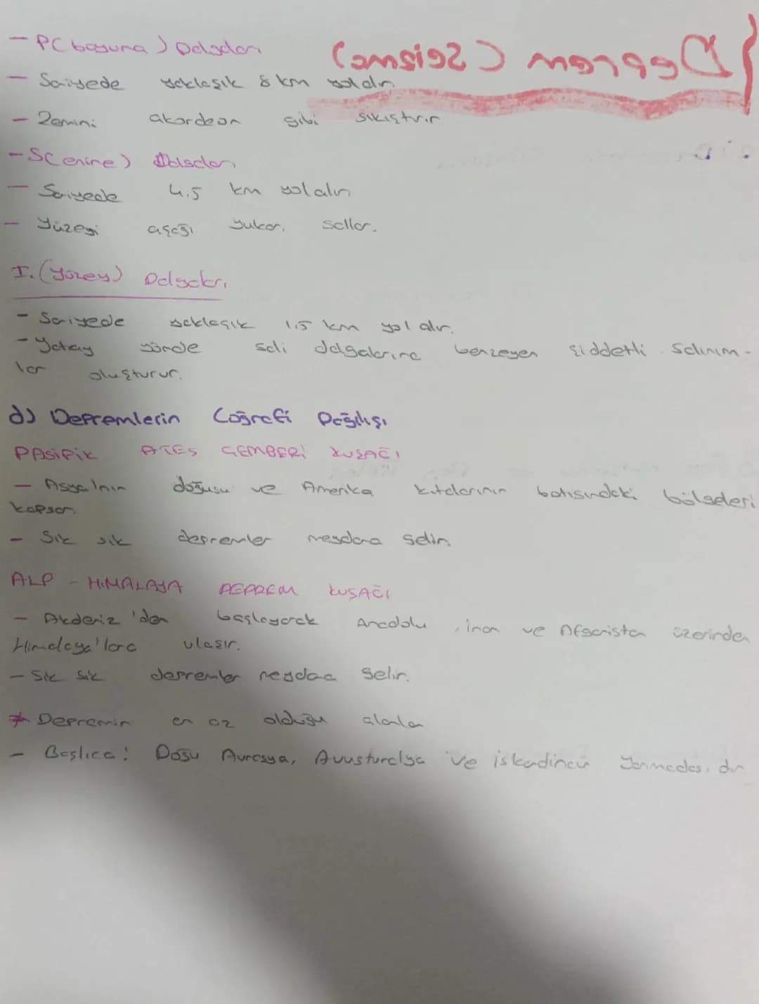 # Dünya'nın Tektonik Oluşumu
ve
Gelişimi

1-Yerin katmanları
a) yer kabuğu

Tas kire veya Litosfer de denir.

kanlığı korade artclone 30-400