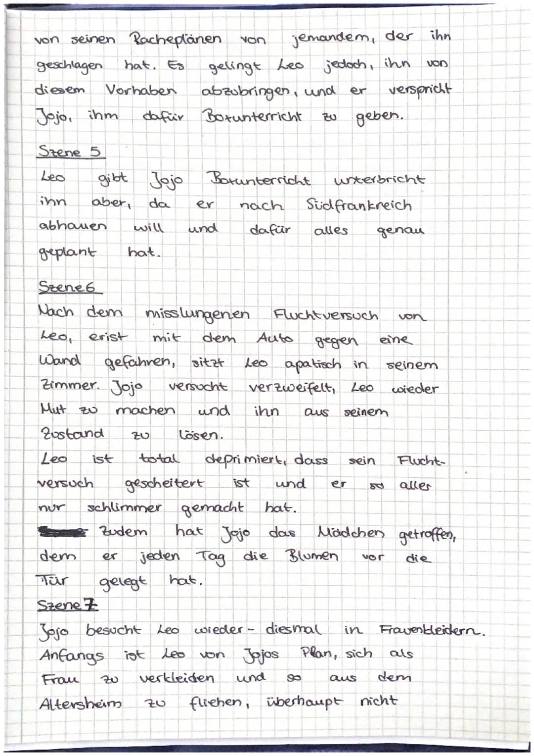 # DAS HERZ EINES BOXERS

Inhaltsangabe Szene 1

18. Mai 23

1. Szene

Jojo, ungefähr 16 Jahre alt, muss zur Strafe
für einen versuchten Mofa