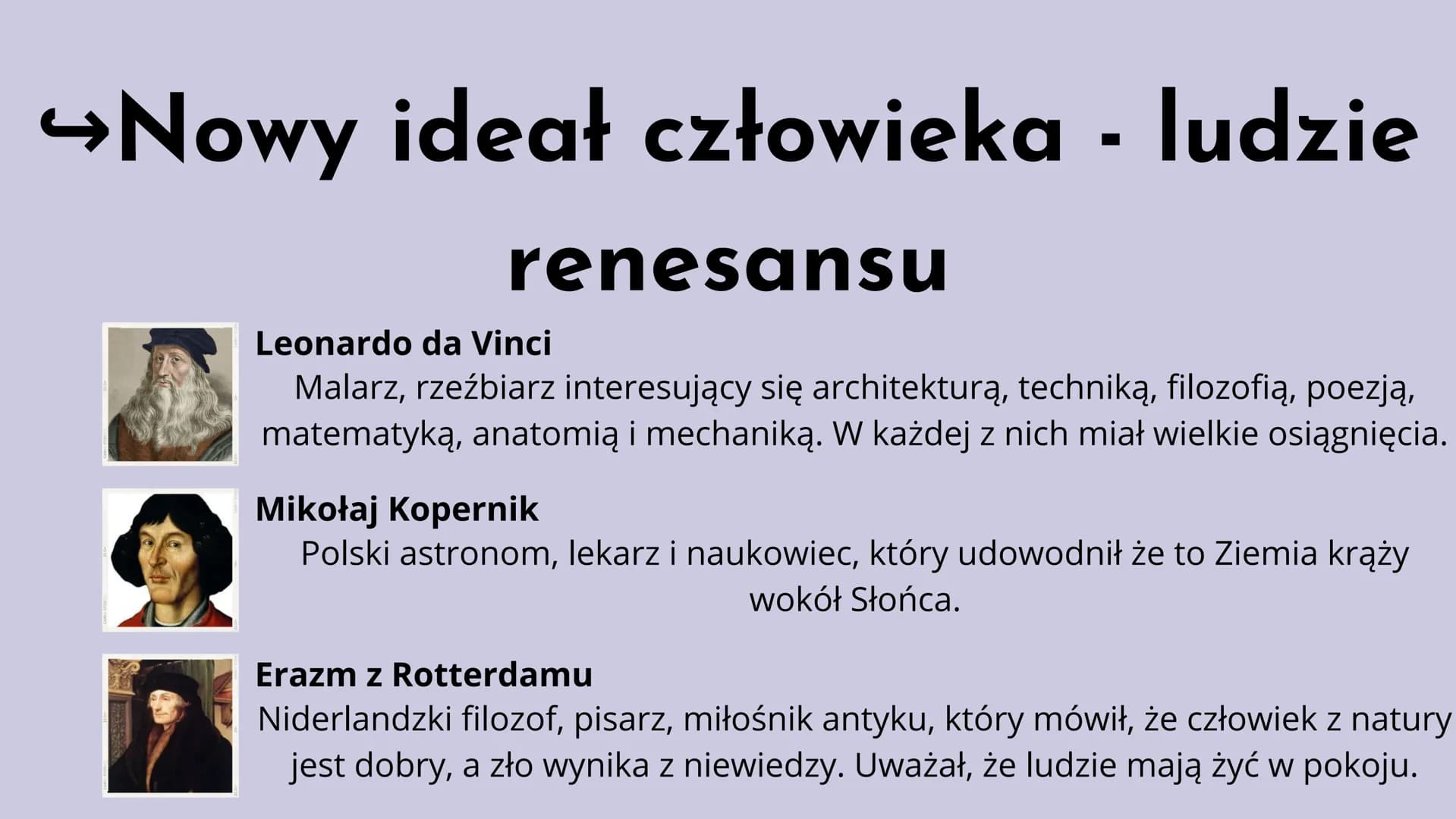 # Renesans

w Europie

Renesans (fr.) - odrodzenie

Renesans to okres w kulturze i sztuce europejskiej
trwający od XIV wieku do końca XVI st