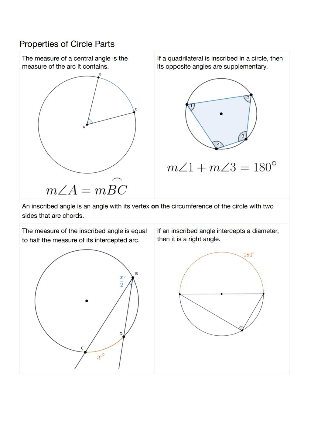 
<h2 id="diameterformula">Diameter Formula</h2>
<p>The formula for the diameter is d = 2r.</p>
<h2 id="arclengthformula">Arc Length Formula<