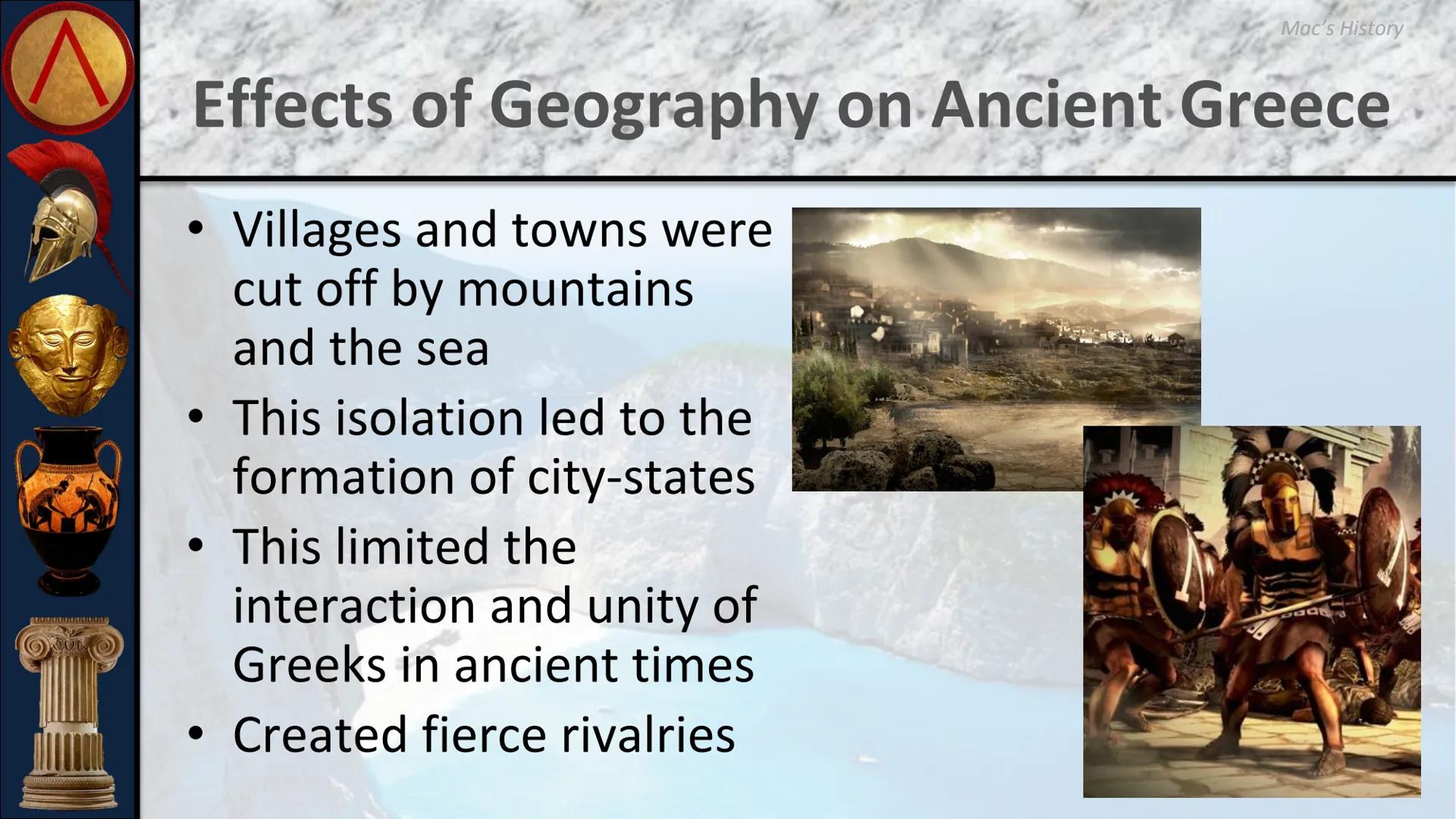 # ANCIENT GREECE

The Minoan and Mycenaean
Civilizations # Geography of Greece

• Greece is located on the
Balkan Peninsula in the
Eastern M