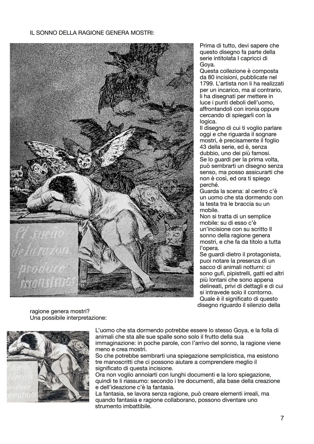 GOYA

Stessi anni di David e Canova, fine 1700 e inizio 1800, un contesto che apre le strade al
romanticismo. Esalta la ragione e c'è una co