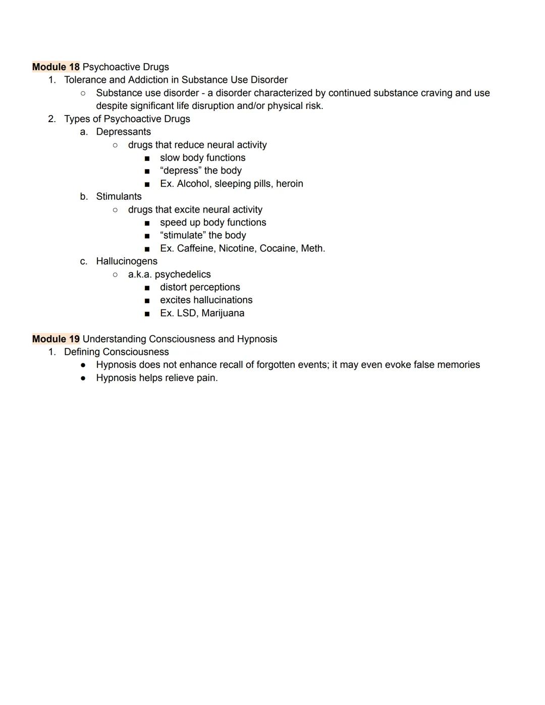 Unit 2 Part 2 Outline
States of Consciousness

Module 16 Sleep Patterns and Sleep Theories
1. Biological Rhythms and Sleep
a. Circadian Rhyt