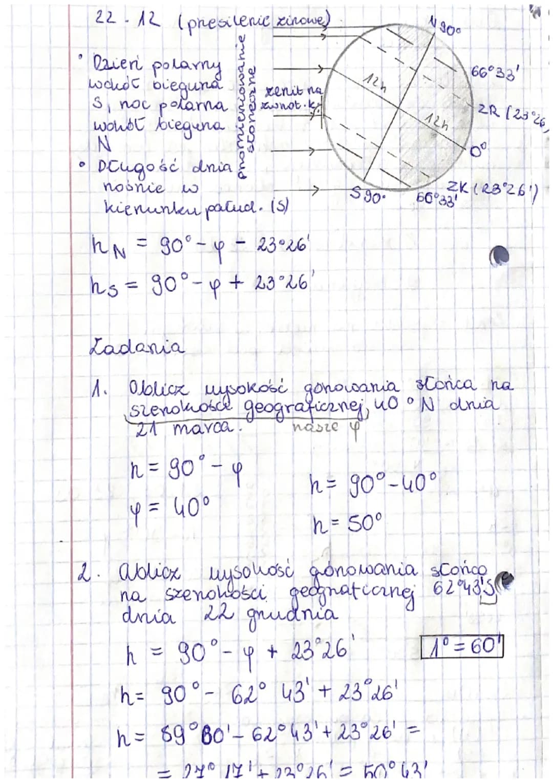 # Obliczanie wysokości gónowania
storica

Ulysokość gonowania storica - na
dahej szenbkości geograficznej (miejsca
abset
) jest Anniejsza dl