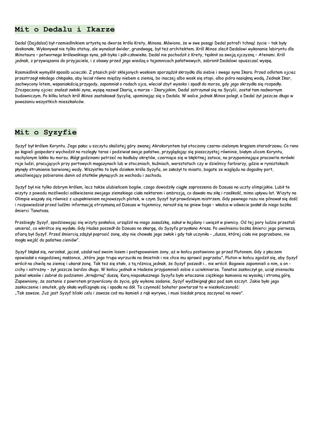 # Definicja mitu

Mit (gr. mythos opowiadanie, legenda, podanie) - historia opowiadana od pokoleń, która zawiera zarówno element prawdy hist