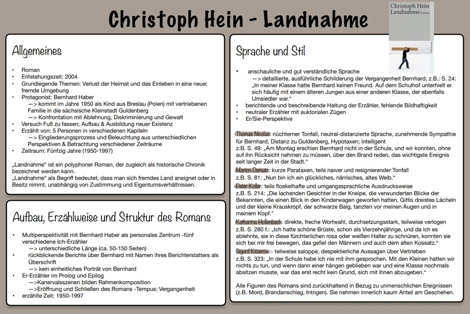 # Allgemeines

*   Roman
*   Entstehungszeit: 2004
*   Grundlegende Themen: Verlust der Heimat und das Einleben in eine neue;
fremde Umgebun