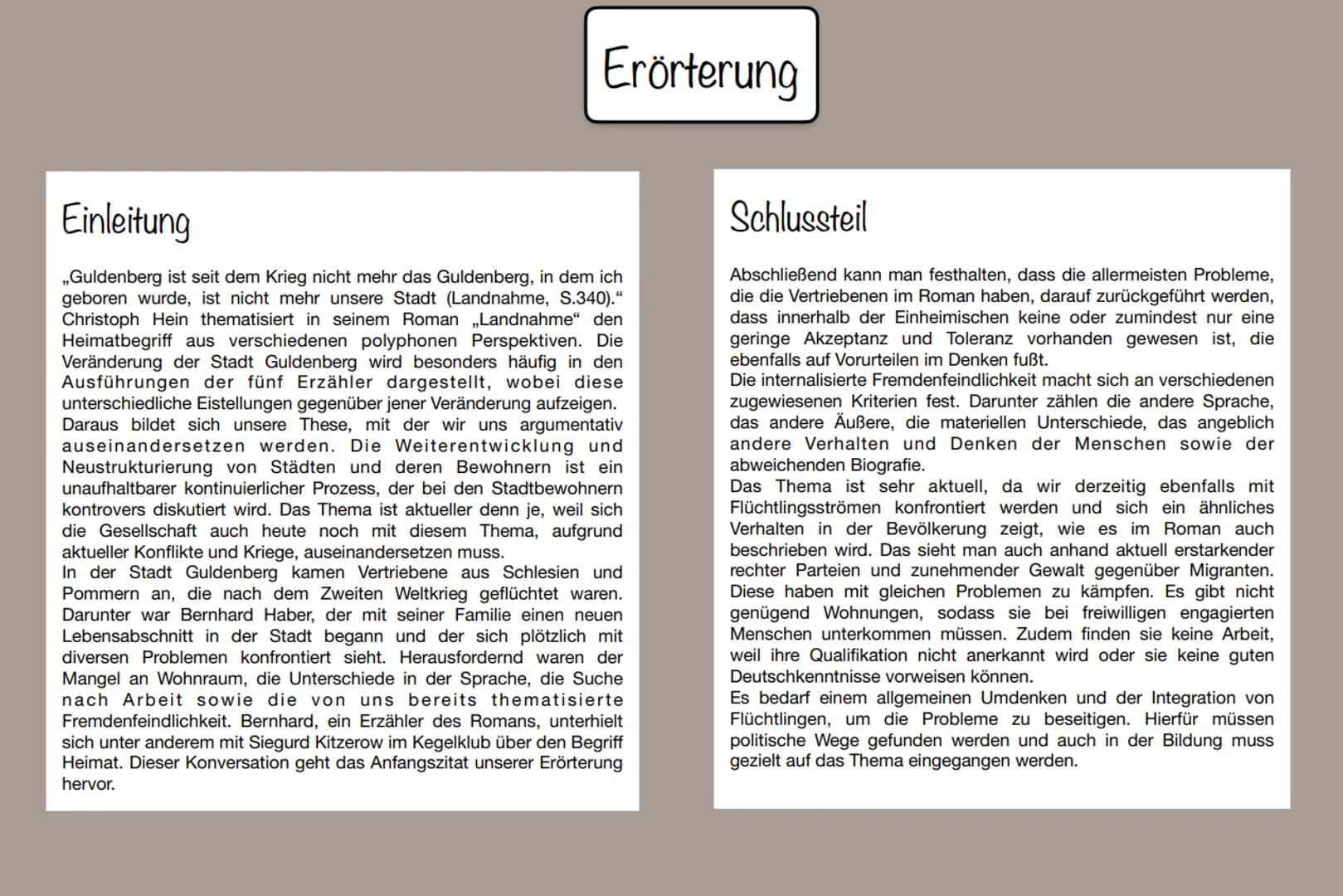 # Allgemeines

*   Roman
*   Entstehungszeit: 2004
*   Grundlegende Themen: Verlust der Heimat und das Einleben in eine neue;
fremde Umgebun