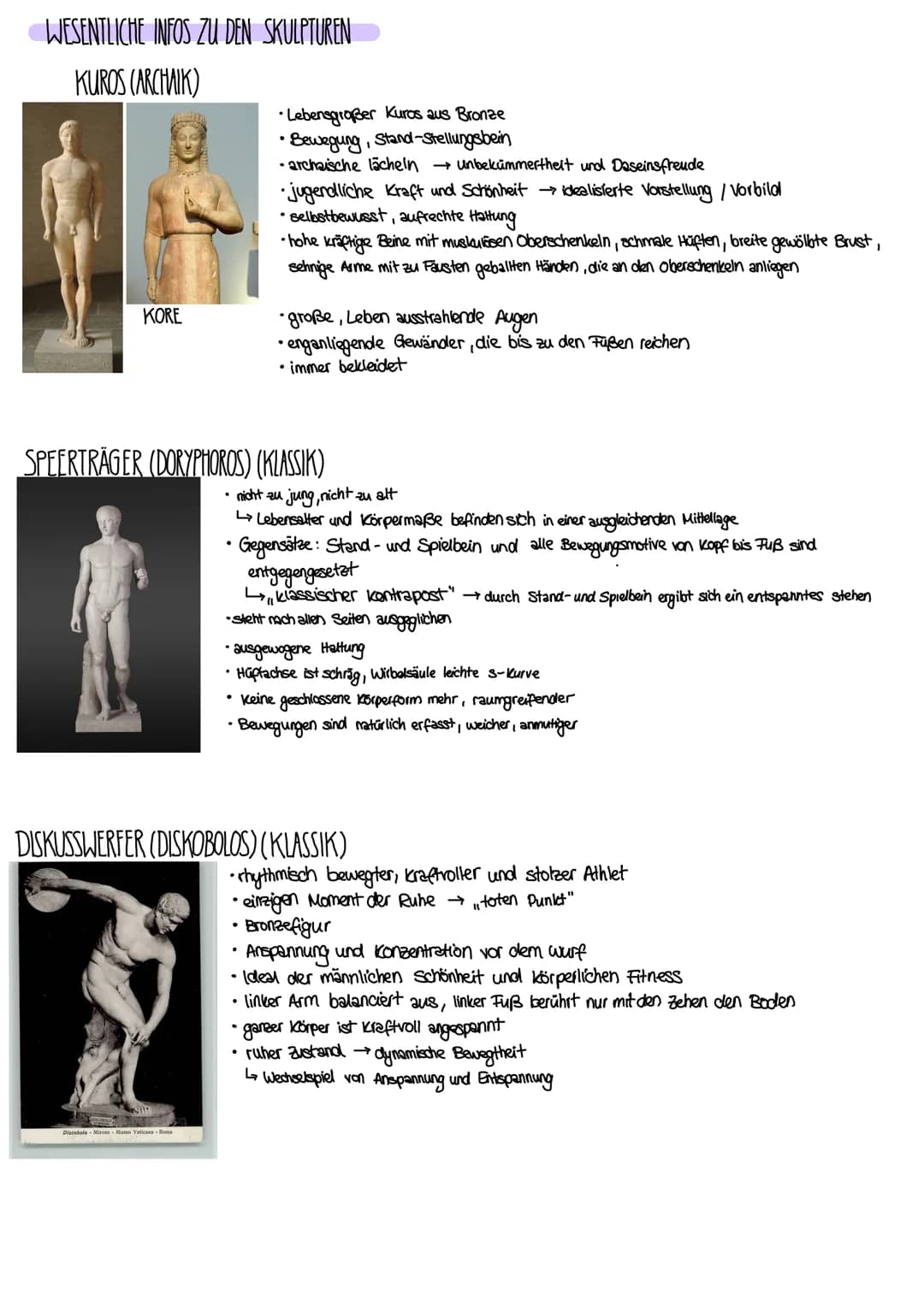 # KUNST LERNZETTEL

GEOMETRISCHE EPOCHE → ARCHAIK → KLASSIK → HELLENISMUS
ETW.1000-700CYR ETW.700-180-CHR ETL 180-323-CHR ETL 323-34-CHR

ST