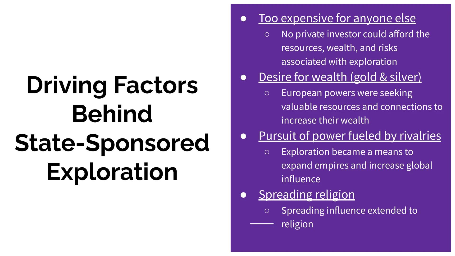 # Topic 4.2

Exploration: Causes and Events from 1450-1750 # Objective

In this presentation, we will learn about the causes, effects, and c