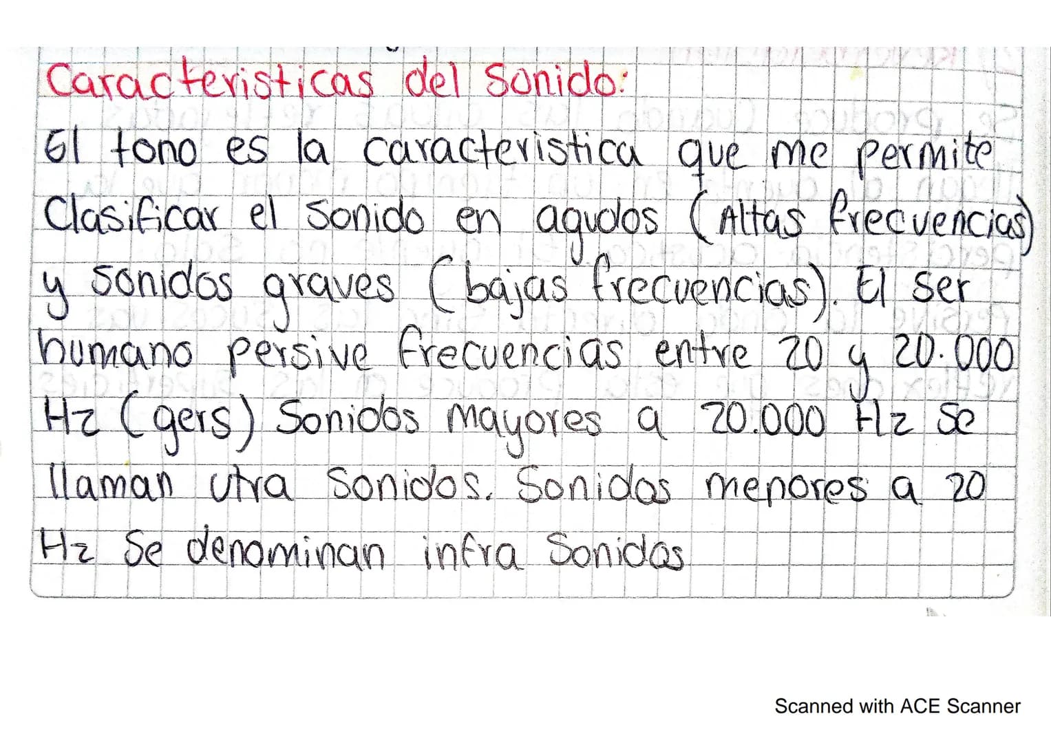 # Caracteristicas del Sonido:

61 tono es la caracteristica que me permite
Clasificar el sonido en agudos (Altas frecuencias)
y sonidos grav