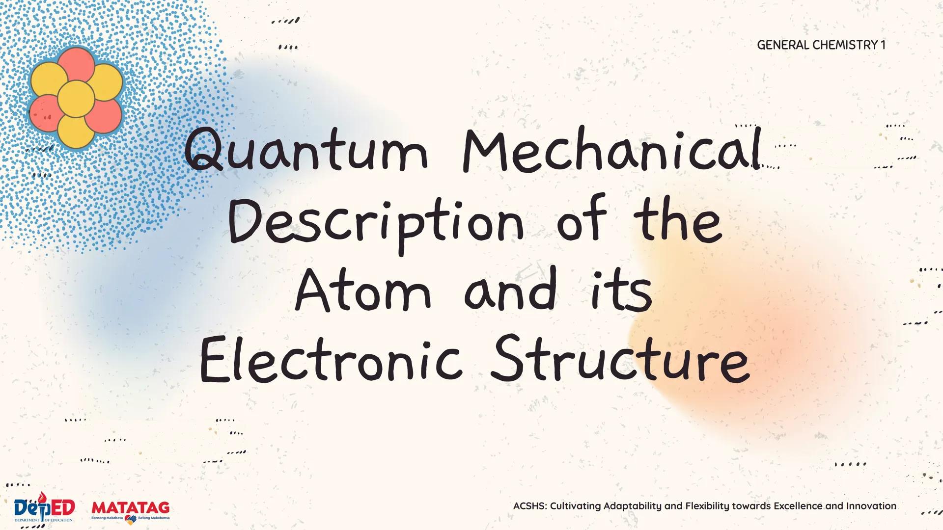 DepED
DEPARTMENT OF EDUCATI
QUARTER 2
GENERAL
CHEMISTRY 1
Ma. Melanie Dalaine D. Carnaje, RMicro
Special Science Teacher I
Antipolo City Sen