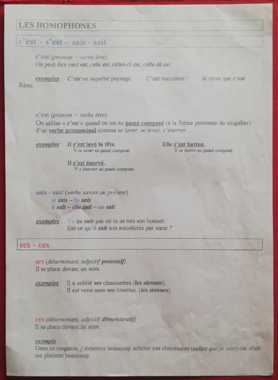# LES HOMOPHONES

Petits rappels:

être au présent
je suis
tu es
il/elle/on est
nous sommes
vous êtes
ils/elles sont

au présent
j'ai
tu as
