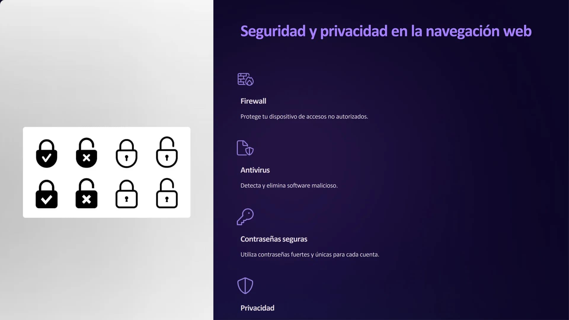 # Internet y la
Navegación Web

Internet es una red global que conecta computadoras y dispositivos. La
dispositivos. La navegación web es el