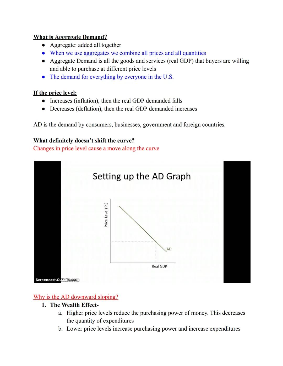 What is Aggregate Demand?
*   Aggregate: added all together
*   When we use aggregates we combine all prices and all quantities
*   Aggregat