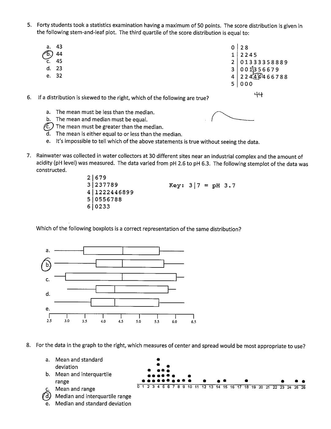 Name: Key

Chapter 1 Optional MC Practice
AP Statistics
AP Multiple Choice: Identify the choice that best completes the statement or answers