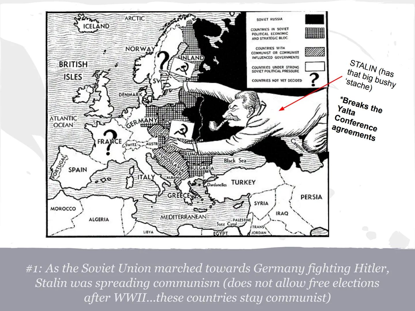* COLD WAR *

(1945-1991) What is it all about?

United States vs. Soviet Union

COLD WAR-state of high tension between
these two countries.