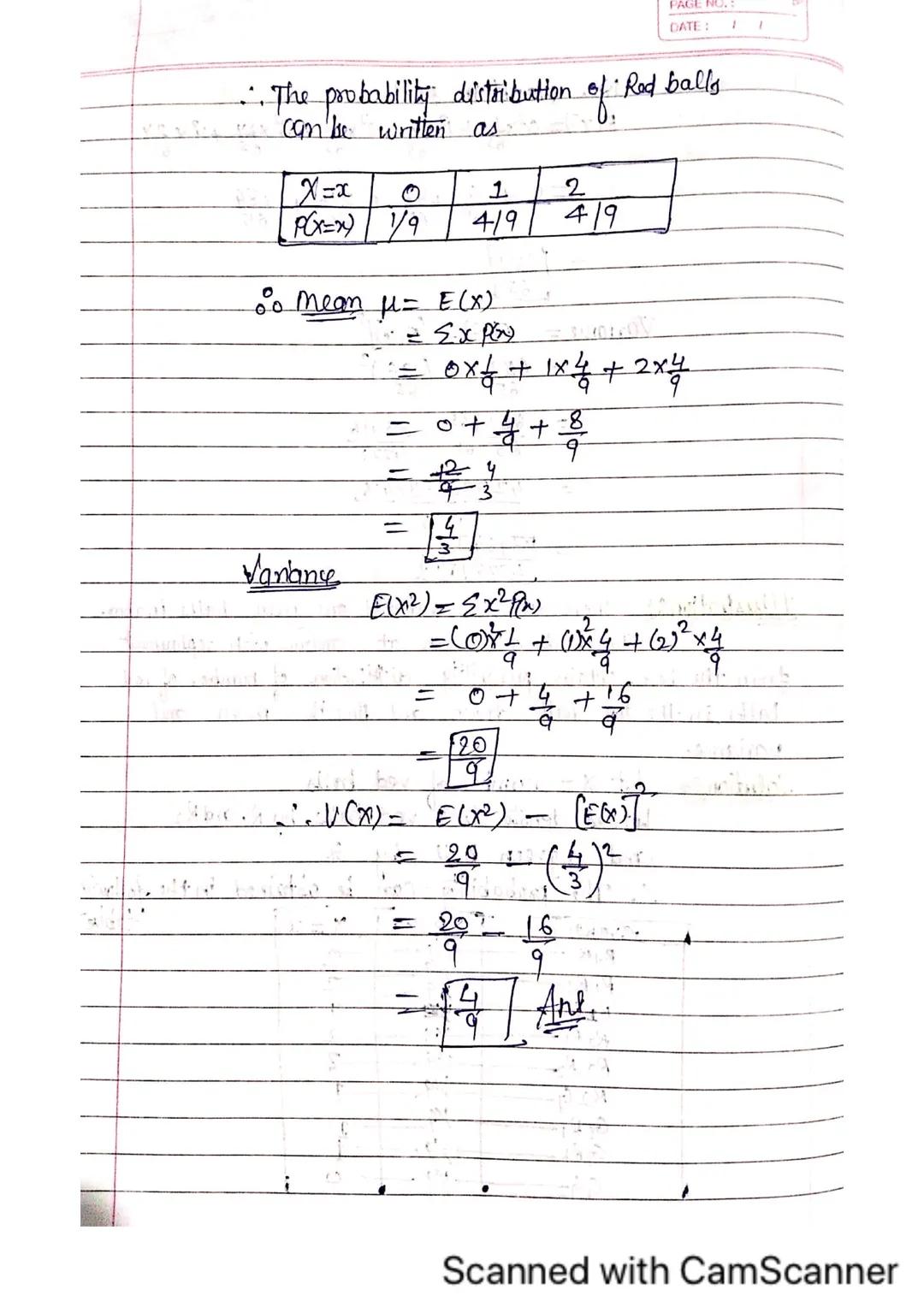 PAGE NO:
DATE: 11
# Chap-2 Random Variable and discrete
## Probability Distribution

Random: Variable "The function Which transforms
.: the 