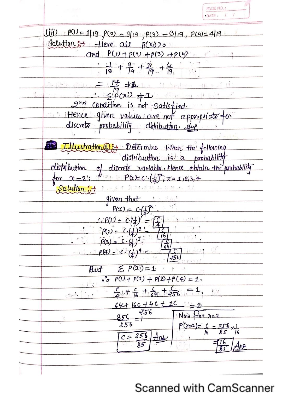 PAGE NO:
DATE: 11
# Chap-2 Random Variable and discrete
## Probability Distribution

Random: Variable "The function Which transforms
.: the 