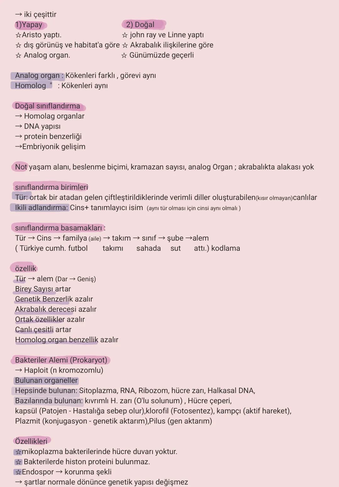 → iki çeşittir

1) Yapay

☆Aristo yaptı.

☆ dış görünüş ve habitat'a göre

☆ Analog organ.

2) Doğal

✩ john ray ve Linne yaptı

✩ Akrabalık