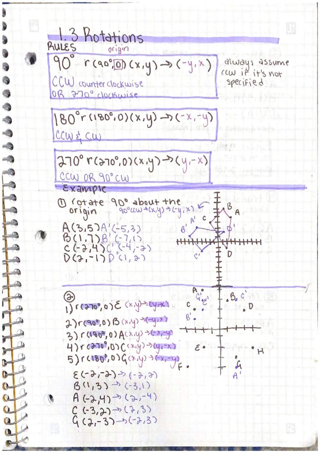 
<h2 id="reflections">Reflections</h2>
<h3 id="vocabulary">Vocabulary</h3>
<ul>
<li>A rigid motion is a transformation that preserves length