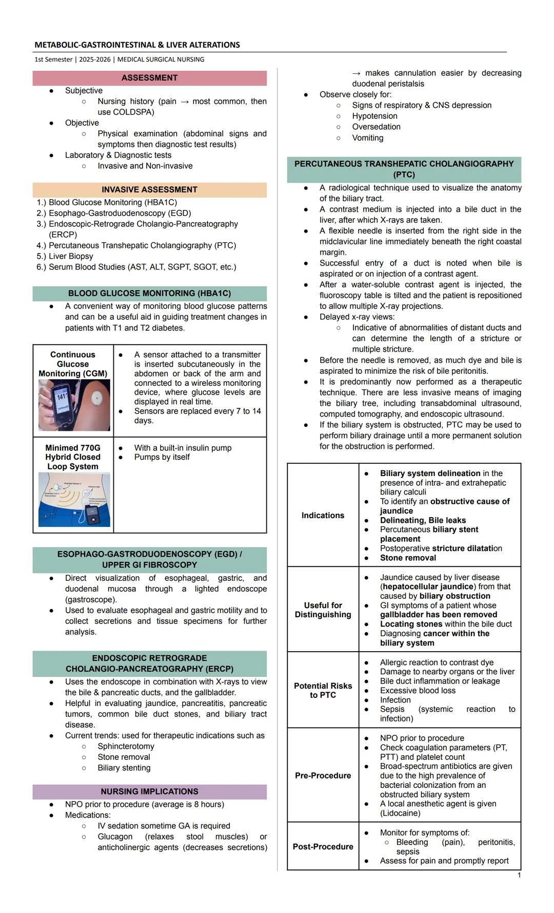 METABOLIC-GASTROINTESTINAL & LIVER ALTERATIONS
1st Semester 2025-2026 | MEDICAL SURGICAL NURSING
ASSESSMENT
Subjective
• Nursing history (pa